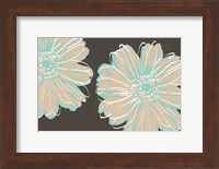 Flower Pop Sketch IX-Charcoal BG Fine Art Print