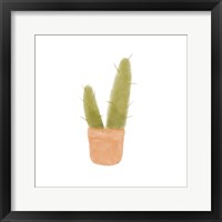 Watercolor Cactus II Framed Print