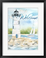 East Coast Lighthouse portrait I-Welcome Fine Art Print