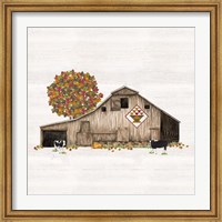 Fall Barn Quilt I Fine Art Print