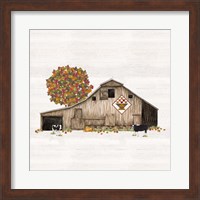 Fall Barn Quilt I Fine Art Print