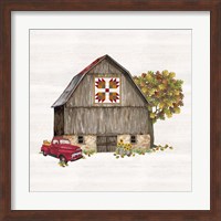 Fall Barn Quilt III Fine Art Print