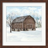 Winter Barn Quilt I Fine Art Print