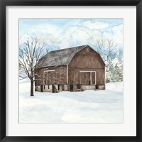Winter Barn Quilt I Fine Art Print