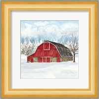 Winter Barn Quilt II Fine Art Print