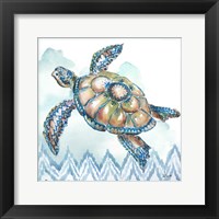 Boho Shells I-Sea Turtle Framed Print