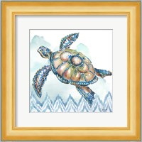 Boho Shells I-Sea Turtle Fine Art Print