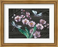 Boho Orchid landscape black Fine Art Print