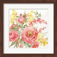 Romantic Watercolor Floral Bouquet Fine Art Print