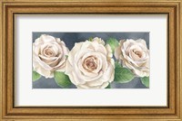 Ivory Roses on Gray Landscape I Fine Art Print