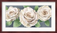 Ivory Roses on Gray Landscape II Fine Art Print