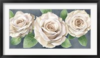 Ivory Roses on Gray Landscape II Fine Art Print