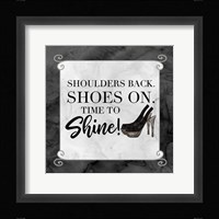 Fashion Humor III-Shoulders Back Framed Print