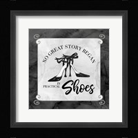 Fashion Humor IV-No Great Story Framed Print