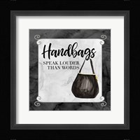 Fashion Humor XIII-Handbags Speak Framed Print