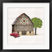 Spring & Summer Barn Quilt II Framed Print