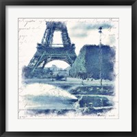 Paris in Blue I Framed Print