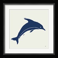 Primitive Sea VIII Navy Framed Print