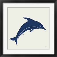 Primitive Sea VIII Navy Framed Print