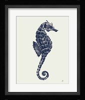 Ocean Finds VI Navy Framed Print