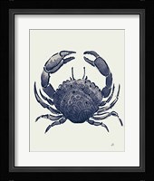 Ocean Finds V Navy Framed Print