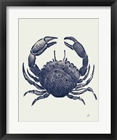 Ocean Finds V Navy Framed Print