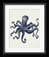 Ocean Finds III Navy Framed Print