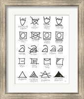 Laundry Room Icons White Fine Art Print