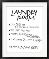 Laundry Room Sayings White Fine Art Print