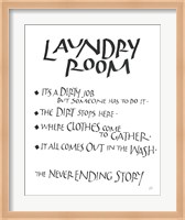Laundry Room Sayings White Fine Art Print