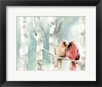 Christmas Cardinals Framed Print