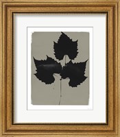 Nature by the Lake Leaves I Gray Fine Art Print