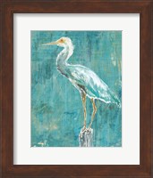 Coastal Egret II Dark Fine Art Print