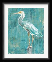 Coastal Egret II Dark Fine Art Print