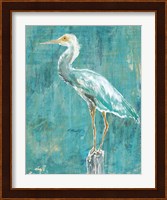 Coastal Egret II Dark Fine Art Print