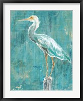 Coastal Egret II Dark Framed Print