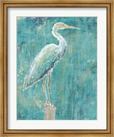 Coastal Egret I Dark Fine Art Print