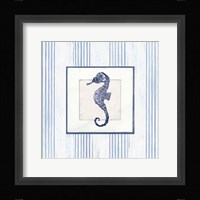 Sanibel Shell IV Navy Framed Print