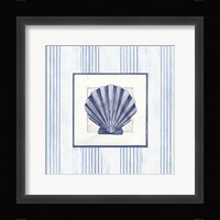Sanibel Shell I Navy Framed Print