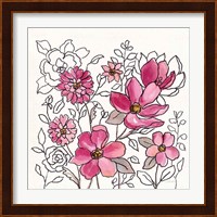 Magenta Flower Lace II Fine Art Print