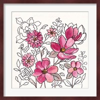 Magenta Flower Lace II Fine Art Print