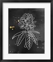 Indigo Blooms II Black Framed Print