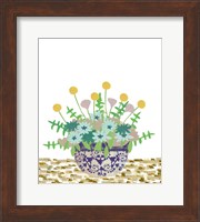 Soft Blooms in Vase With Border IV Fine Art Print