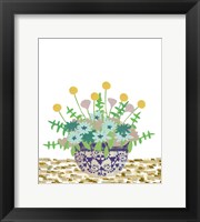 Soft Blooms in Vase With Border IV Fine Art Print