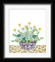 Soft Blooms in Vase With Border IV Fine Art Print