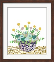 Soft Blooms in Vase With Border IV Fine Art Print