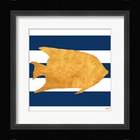 Sea Creatures on Stripes II Framed Print