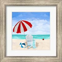 Beach Chair with Umbrella Fine Art Print