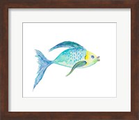 Yellow and Blue Fish I Fine Art Print
