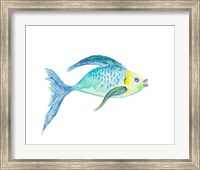 Yellow and Blue Fish I Fine Art Print